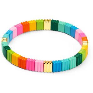 Ribbed Enamel Bracelet - Multi