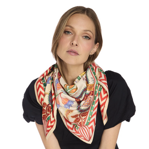 Beige Square Scarf