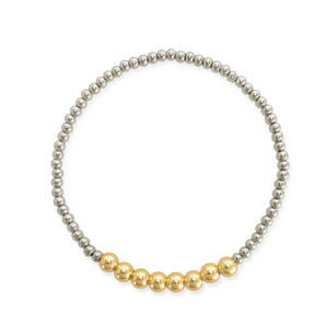 Two Tone Stretch Bracelet