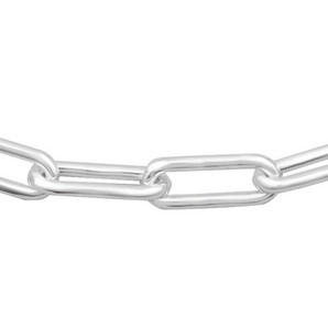 3.5mm 18" Oval Silver Chain