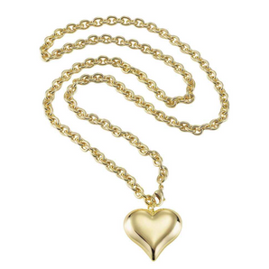 Double Chain Heart Necklace