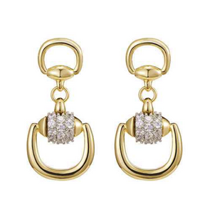 Pave Horsebit Earring