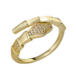 Pave Cz Serpent Ring - 6