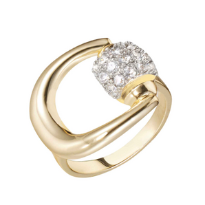 Pave Horsebit Ring - 6