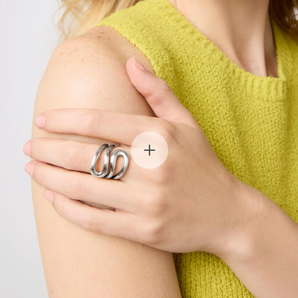 Wave Wrap Ring in Silver