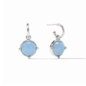 Honeybee Hoop & Charm Earring in Chalcedony