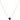 16" Small Cross Necklace in Navy