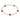2mm Cross Bracelet in Red