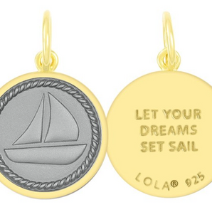 19mm Sailboat Charm - G/GryPrl