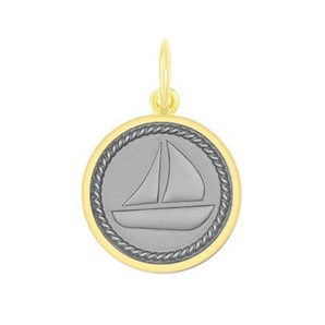 19mm Sailboat Charm - G/GryPrl