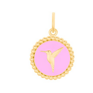 19mm Hummingbird in Flamingo Pink/Gold