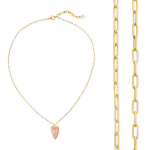 Semi-Precious Stone Heart Necklace