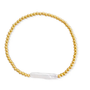 Genuine Pearl Stretch Bracelet