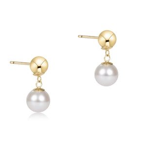 Classic 10mm Ball Drop Stud in Pearl