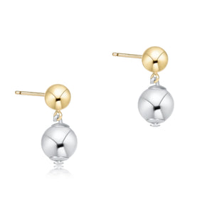 Classic 10mm Ball Drop Stud in Mixed Metal