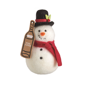 Snowman Wine Topper