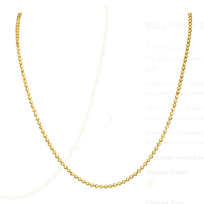 3mm 16" Gold Ball Chain