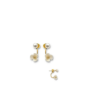 Clara Earring in Pearl & Flower