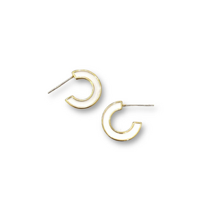 Ella Petite Hoop in White