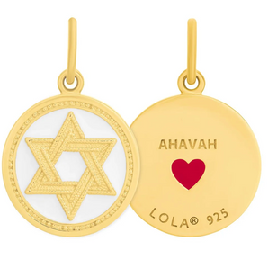 19mm Star of David in Gold/Alpine White