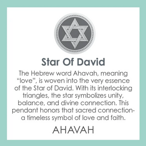 19mm Star of David in Silver/Alpine White