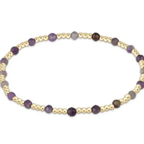 Gemstone Sincerity Pattern 3mm Bracelet in Ameythst