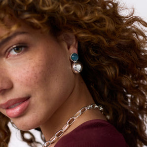Solara Midi Earring - Clear