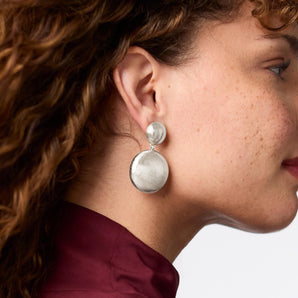 Solara Statement Earring in Silver