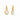 Solara Hoop & Charm Earring in Clear Crystal