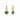 Solara Hoop & Charm Earring in Montana Blue