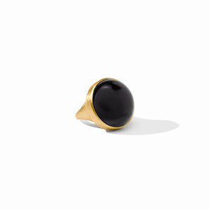 Solara Statement Ring in Obsidian Black