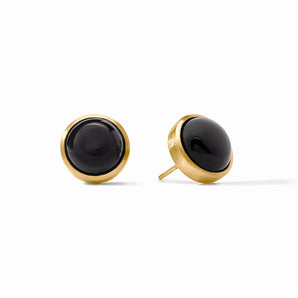 Solara Stone Stud in Obsidian Black