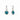 Solara Hoop & Charm Earring in Montana Blue