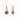 Solara Hoop & Charm Earring in Tanzanite Blue