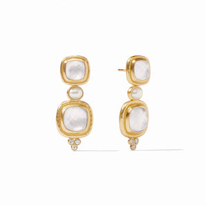 Tudor Statement Earring in Clear Crystal