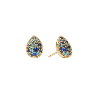 Luna Teardrop Stud Ombre Blue