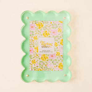 Scalloped Acrylic Frame in Green