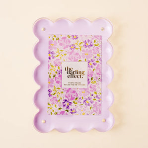 Scalloped Acrylic Frame in Purple
