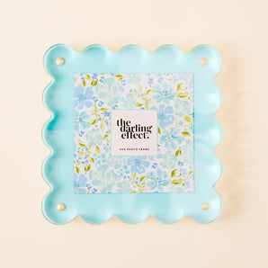 Scalloped Acrylic Frame in Blue