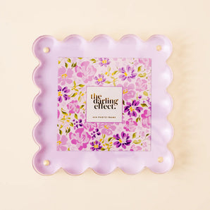 Scalloped Acrylic Frame in Purple