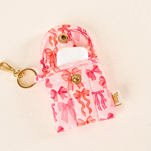 Puffy Earbud Case in Blushing Bows
