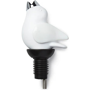 Chirpy Top Wine Pourer in White/White