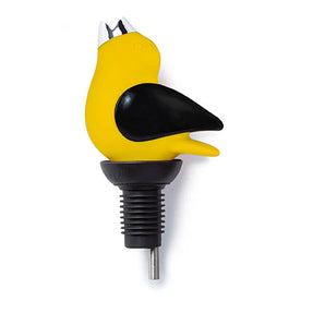 Chirpy Top Wine Pourer in Yellow/Black