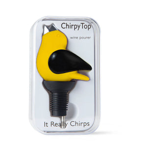 Chirpy Top Wine Pourer in Yellow/Black