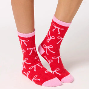 Bow Socks in Red