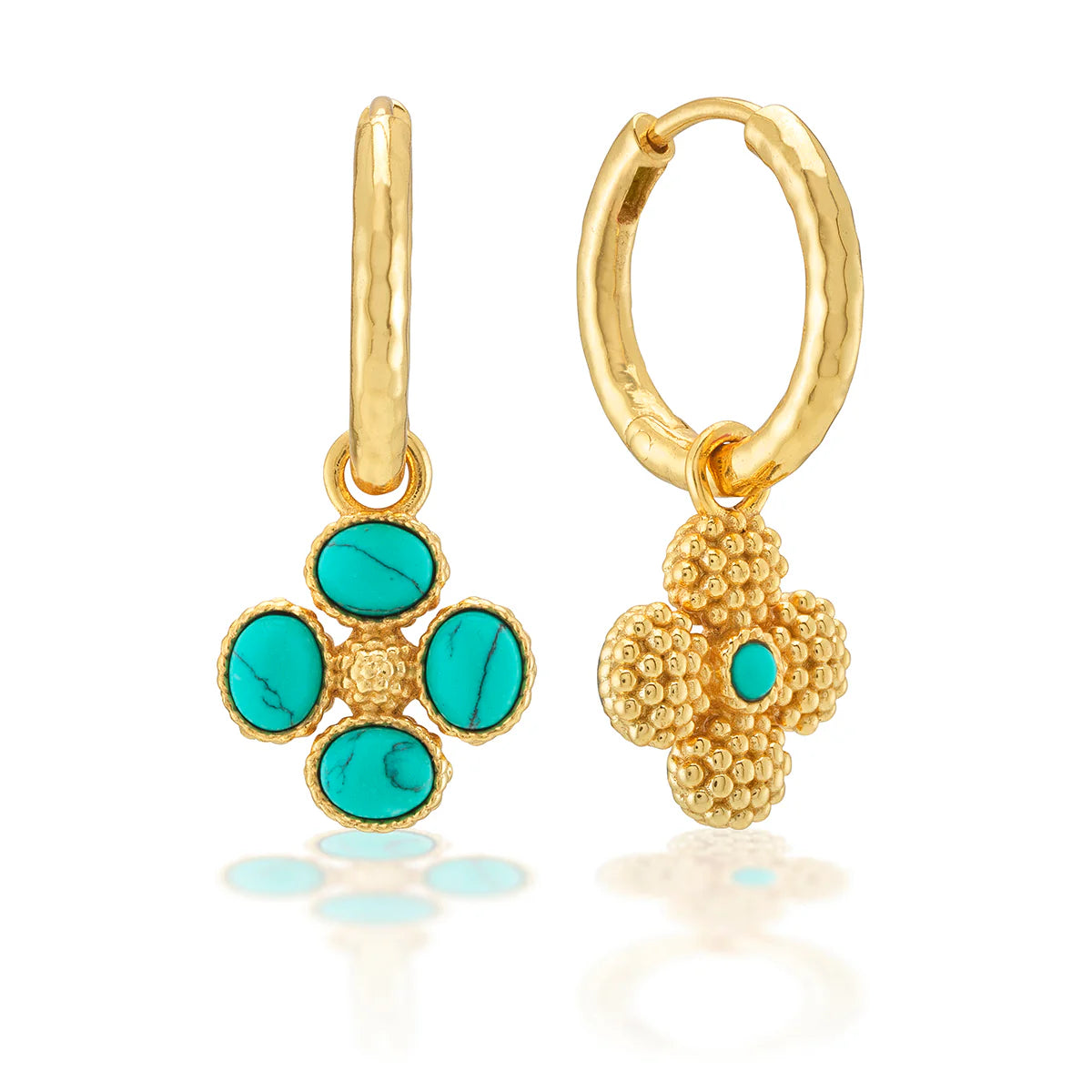Turquoise Berry Berry Clover Hoop in Turquoise – ISABEL HARVEY