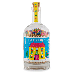 Merry & Bright | Glass Bottle - Safety Matches