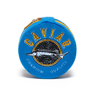 Velvet Jewelry Case in Caviar Tin