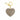 Leather Heart Keychain in Taupe