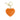 Leather Heart Keychain in Orange